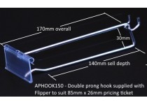 150mm Double Prong Hook with Flipper